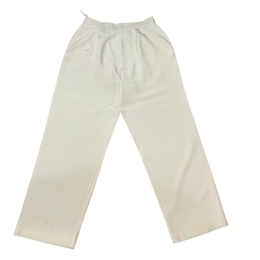 Francesca of Damon Women's Size 12 Vintage Wide Legged Pants 100% Silk High Rise
